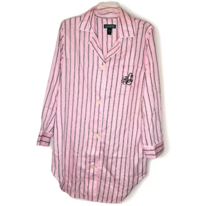 Camicia da notte donna Lauren Ralph Lauren taglia media con bottoni monogramma tasca - Foto 1 di 7