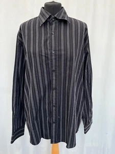Taylor & Wright Men's Black Stripe Shirt Size L Chest 41/43 - Picture 1 of 8