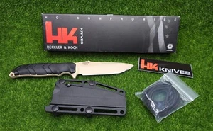 Hogue H&K Fray Fixed Blade Knife 4.2" 154CM FDE Cerakote Drop Point Blade #55253 - Picture 1 of 13