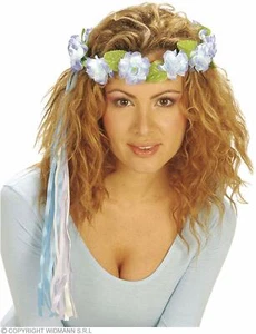 Widmann Anneau Fleur Cheveux fée Hippie Elfe (Bleu, Rose, Orange) NEUF - Picture 1 of 9