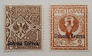 Briefmarken Italienische Epoche 1903 Sc.#19-20, Aufdruck, postfrisch/Scharnier - Bild 1 von 4