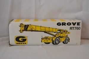 Grúa de terreno áspero vintage NZG Grove RT760 escala 1/55 fundida a presión #149 W. Alemania - Imagen 1 de 3