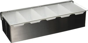 Winco Dispenser Condimenti 5 Scomparti Acciaio Inox - Foto 1 di 12