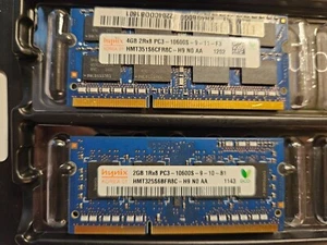 Hynix 6 gb. (total) PC-3 10600S SO-Dimm DDR3 memory modules - Picture 1 of 2
