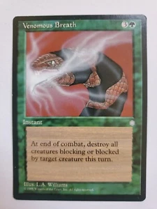 MTG Magic The Gathering Card Venomous BreathInstant Green Ice Age  - Picture 1 of 2