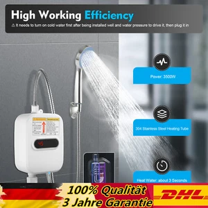 Elektrische Instant-Warmwasserbereiter Durchlauferhitzer Wassererhitzer + Dusche - Bild 1 von 11