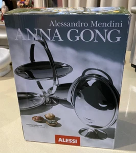 Alessi Anna Gong folding cake stand 18/10 stainless steel Vintage EC with Box - Picture 1 of 14