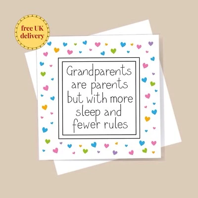 GRANDPARENT CARD - New Baby Card, New Arrival, New Grandchild - Image 1 of 3