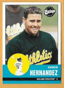 RAMON HERNANDEZ OAKLAND ATHLETICS #18 - UPPER DECK VINTAGE NM-MT 2001 - Picture 1 of 2