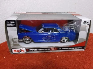 "1966 BLUE LINCOLN CONTINENTAL COUPE"   MAISTO DIE CAST CAR 1:26  NEW IN BOX - Picture 1 of 2