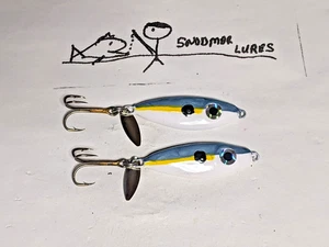 2 - 3/4 Unzen Fadenflosse SHAD Angeln Gießen Jigging Platte Blei Löffel Köder pm3 - Bild 1 von 6