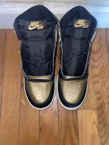 Nike Air Jordan 1 High OG Negro Metálico 6.5y Sin Caja - Imagen 1 de 6