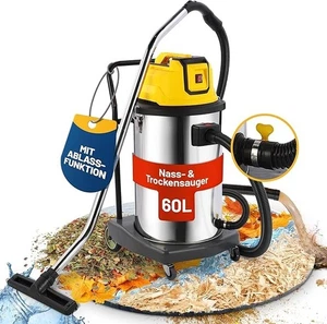 2mGoods 1500W industriestaubsauger 60L Gelb, - Bild 1 von 7