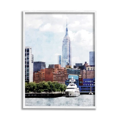 Arte en giclee enmarcado Stupell muelle de Nueva York horizonte decoración de pared por Jeff Pica Foto 1 de 4