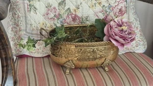 Jardiniere, Messing, Pflanztopf, Übertopf - Bild 1 von 5