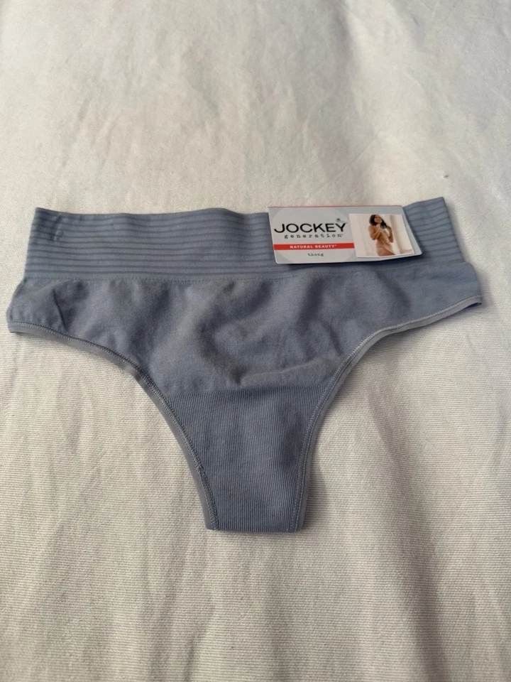 Jockey Generation Women's Panty Natural Beauty Blue Thong Womens Size Small