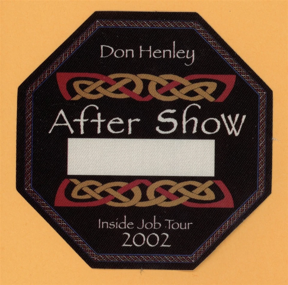 Don Henley 2002 Inside Job Tour Después del Show Pase Backstage - Eagles Foto 1 de 1