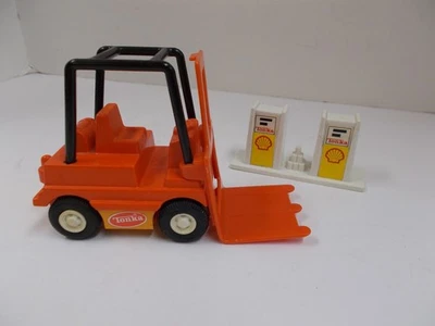 Carretilla elevadora Tonka 55508 naranja metal plástico EE. UU. y Shell bomba de gas de petróleo 812290-A1 Foto 1 de 4