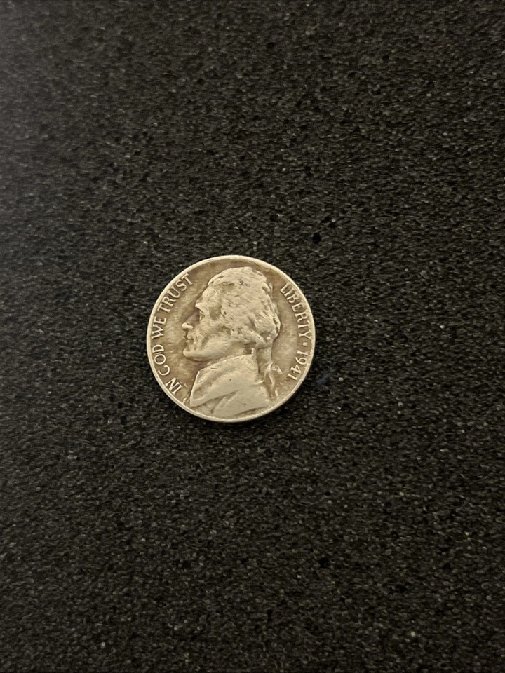 1941 Jefferson Black Nickel No Mint Mark Very Rare - Image 1 of 2
