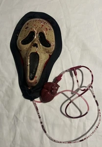 Scream Ghost Face Mask Bloody Halloween With Blood Pump - WORKS - Picture 1 of 2