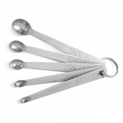 5Pcs Steel Mini Set Dash Pinch Smidgen Norpro Measuring US S3 Z Spoons L4O6 M5G4 - Image 1 of 4