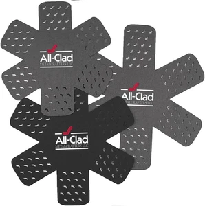 Premium Cookware Protectors for Cast Iron,Steel, or Glass, (3-Piece), Black/Grey - Picture 1 of 15