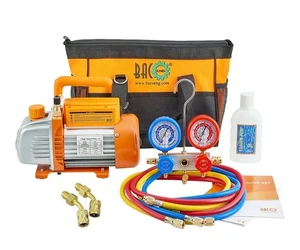 BACOENG 3.6CFM Vacuum Pump and Gauge Set - Picture 1 of 10