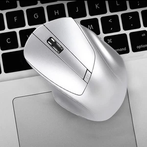 W12 USB 2.4G Kabellose Leise Computermaus Ergonomisches Design Silber CHP - Bild 1 von 10