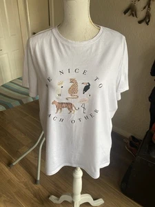 New Look White T-Shirt Size 18 - Picture 1 of 3