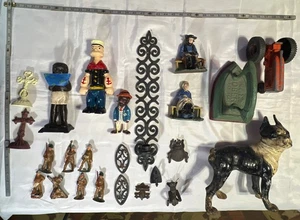 ANTIK VINTAGE SAMMLER WIEDERVERKÄUFER KONVOLUT GUSSEISEN BLEI BÄNKE TÜRSTOPPER FIGUREN 🔥 - Bild 1 von 23