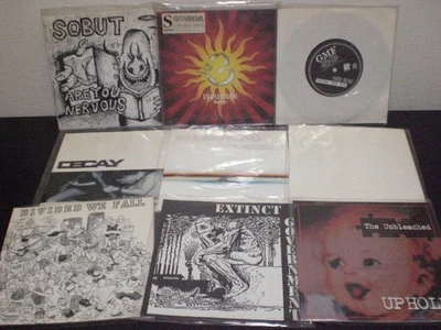 At that time 90s hardcore punk record 7 inch 8 disc set EXTINCT GOVERNMENT - Bild 1 von 2
