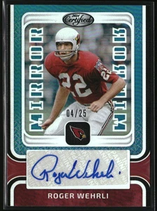 2024 Panini Certified #MS-RWE Roger Wehrli Mirror Signatures Teal #/25 - Bild 1 von 2