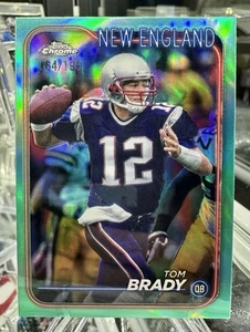 2024 Topps Chrome - Tom Brady #120 Aqua Refractor /199 New England Patriots - Bild 1 von 3
