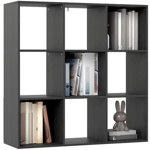 HOMCOM 9 Cube Storage Unit Cabinet Bookcase Display Shelves, Black - Picture 1 of 11