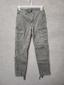 Pantalone cargo uomo American Eagle Flex Lived In 28x32(29) verde tasche elasticizzato - Foto 1 di 11