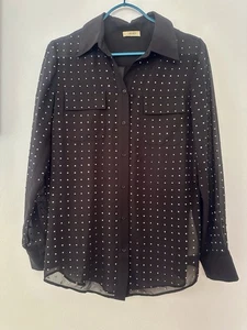 Liu Jo Bluse – schwarz – Gr. 38 – mit Schmucksteinchen - Bild 1 von 4