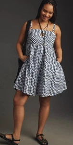 New Anthropologie 2x Maeve Sleeveless Babydoll Romper - Picture 1 of 8