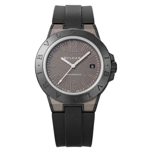 Unused BVLGARI Diagono DG41C14SMCVD Silver Automatic Titanium Men Watch in Box - Picture 1 of 12