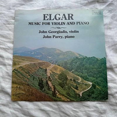 Elgar Violin & Piano Music LP John Georgiadis John Parry Pearl Record - Image 1 of 3