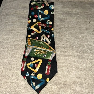 Corbata para cuello de mesa de billar Tabasco años 90 negra 4 pulgadas de ancho X 60 pulgadas de largo Foto 1 de 3