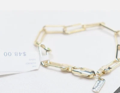 Melinda Maria Gold Tone Samantha Chain Link Bracelet $55 New - Image 1 of 3