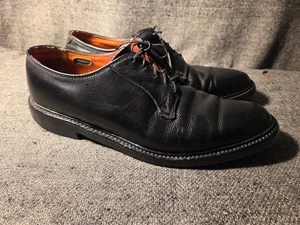 FLORSHEIM VINTAGE BLACK MODEL 92611 SIZE 12 D PEBBLE GRAIN 5 NAIL BLUCHER - Picture 1 of 17