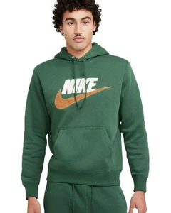 Kapuzen Hoodie HERREN Nike CLUB BB Pullover Futura grün Plüsch-Baumwolle - Bild 1 von 6