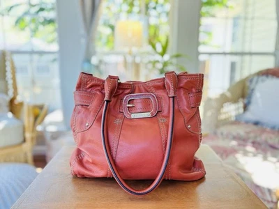 Tignanello Touchables сожжен оранжевый мягкий кожаный наплечная сумка с короткими ручками Дамская сумка 🧡 - Изображение 1 из 4