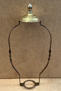 ART DECO ADJUSTABLE METAL LAMP SHADE CARRIER HOLDER - Picture 1 of 16