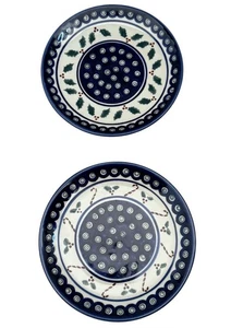 Boleslawiec Christmas Polish Pottery Plates Candy Canes Holy - Picture 1 of 5