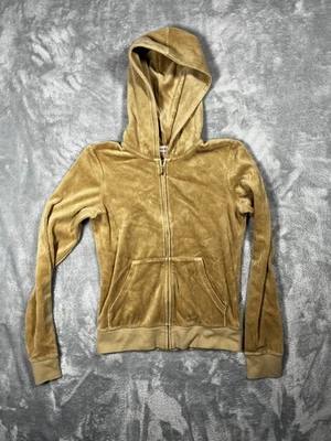 Auth JUICY COUTURE - Light Brown Orange Multi Women's Medium Hoodie Y2K Style - Image 1 of 4