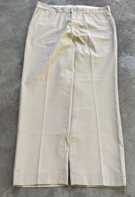 VTG 70s Big Mac JCPenny Men’s Khaki Beige Chino Work Pants 34x29 Scovill Zipper - Image 1 of 4