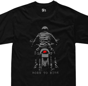 Born To Ride Biker T-Shirt | Vintage Chopper Motorrad Retro Moto Shirt Hoodie - Bild 1 von 11