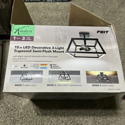 Catalizador eléctrico Feit 15 pulgadas Trapecio 3 Luces CCT LED ASIS LEER DESCRIPCIÓN REPUESTOS Foto 1 de 4